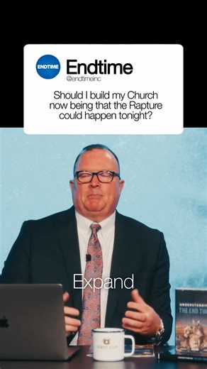 Should you build your church now, knowing the Rapture could happen at any moment? ⏳🤔 Watch this reel to dive into the question and gain perspective on preparing for what’s ahead. For more insights, visit endtime.com | Endtime Ministries
