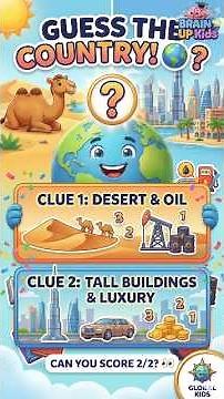 Guess the Country! 🌍❓ Easy Geography Quiz for Kids | Can You Score 2/2? #Shorts