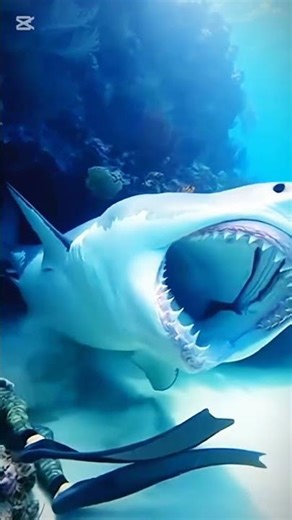 Shark Attacks Human | Rare & Shocking Ocean Moment 🦈😱#shark #shorts #video #viral