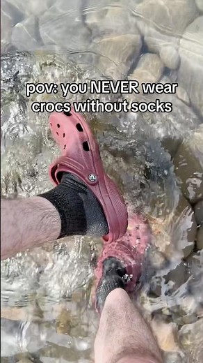 the socks and crocs stay on #crocs