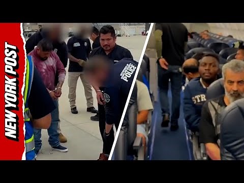 ICE shares a rare inside look at a deportation flight