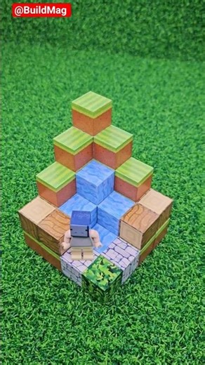 Mini House Built from Mixed Blocks 🧱