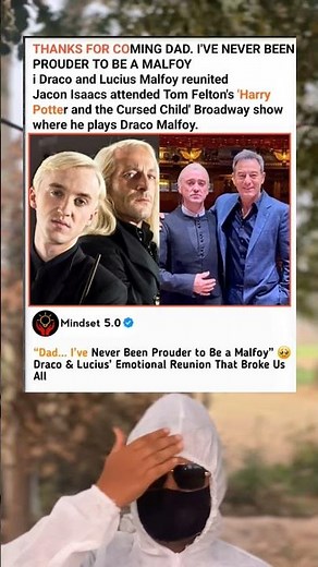 "Draco & Lucius Malfoy Reunite! Tom Felton & Jason Isaacs Share Emotional Moment | HP Fans ❤️"