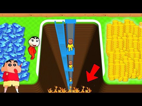 FRANKLIN DIG a Hole 10,000ft Deep in GEM MINER - DIG DEEPER with SHINCHAN and CHOP | AMAAN-T