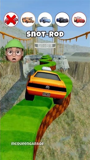 Mia & Tia vs Snot-Rod vs Sally Carrera vs Jackson Storm vs McQueen vs Zigzag Broken Bridge