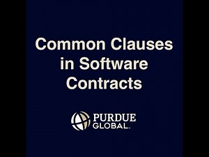Common Clauses in Software Contracts