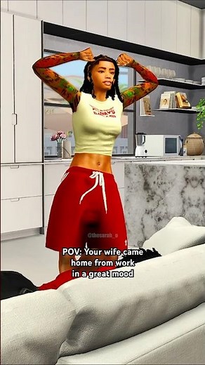 POV: Your wife came home from work in a great mood | Sims 4 Love Story | #WLW #Sims4