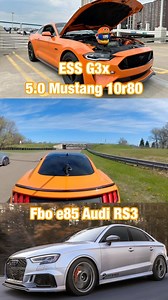 11K views · 95 reactions | Ess g3x Mustang vs fbo e85 stock turbo Audi RS3 #mustang #singleturbo #10speed #s550 #whipple #ess #essg3x #mustangfanclub #trc #streetrace #realstreet #gt500 #gt350 #powercruise #powercruiseusa #brainerdinternationalraceway #shelby #dcc #twinturbo #daza #rs3 #audi #ttrs | 651MyGarage | Facebook