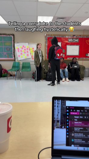 Hilarious Teacher Joke Moment with Students