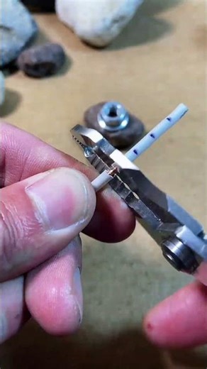How to measure the cable to be cut to fit the nut #shorts
