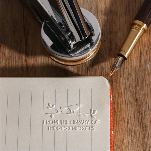 Custom Library Embosser Stamp, Ex Libris, Personalized Monogram Embosser, Initials Embosser, Napkin Embosse, Book Name Embosser Stamp - Etsy