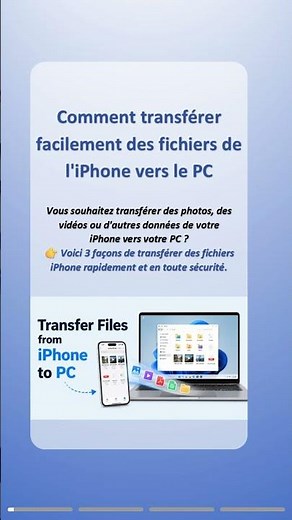 Comment transférer facilement des fichiers de l'iPhone vers le PC