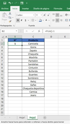 How to automatically number rows in Excel (without typing them one by one) #excel #shorts #exceltips