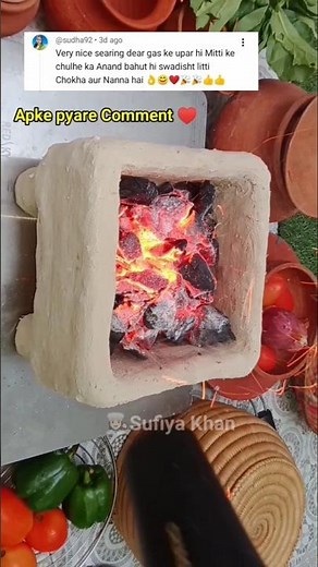 2-in-1 Mitti Ka Chulha 🔥❄️ | Winter Special DIY Clay Stove #shortvideo #viral #food