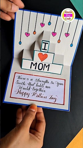 DIY Mother's Day Pop up Card! 💖 Mother's Day Card #diy #mothersday #shorts