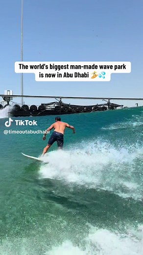 Surf’s up, Abu Dhabi! 🌊🏄‍♂️ The world’s biggest man-made wave park is hitting Hudayriyat Island this October. 💦 Whether you’re a beginner grom or a seasoned pro, this surf park offers record-breaking waves designed by the legendary Kelly Slater Wave Company. 🏄🏄🏼‍♀️🏄‍♂️ 🔗 Stay tuned for prices and details, but for now, wax your boards and mark your calendars! More details in our bio #abudhabi #inabudhabi #newinabudhabi #surfabudhabi