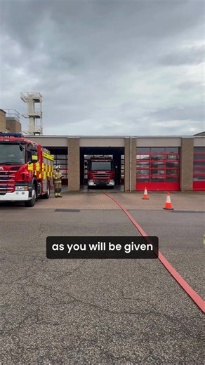 Are you firefighter fit enough to pass the hose running exercise? As part of our wholetime firefighter recruitment process, all candidates must pass the hose running exercise - running out a 25m length hose held at chest height, then rolling it back up. This needs to be 6 times in less than 8 minutes! This is done in full fire kit and helps to test physical strength and cardio endurance 💪 Jordan shows us how this is done 🚒 #BeTheInspo #TeamBedsFire #FirefighterRecruitment | Bedfordshire Fire a