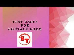 Test cases for contact form | UI, Functional and, Negative test cases for contact form