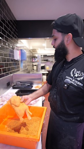 7.8K views · 82 reactions | The halal beaded butcher here showing you guys he preps up our marinated split chickens, did you know you can get these cooked up fresh in store for no extra cost on Mondays  #chicken #halal #aminsbutcherandgrill #brisbaneeats #springwood | Amin’s Butcher & Grill. | Facebook