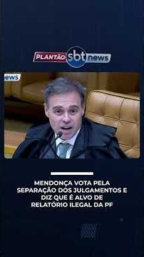 Mendonça votes to keep case involving Moraes separate | #SBTNews