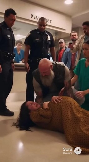 She was lying on the hospital floor, screaming in pain—seconds from giving birth. But the nurse just said, “No insurance, no treatment.” People walked by. No one stopped. Then came the sound of boots… and the low growl of a Harley. A biker stepped in—drenched in rain, eyes burning with quiet fire. He slammed a roll of cash on the counter and said, “Admit her.” By sunrise, an army of bikers had filled the parking lot—engines rumbling, wallets open, hearts wide. Because sometimes, angels don’t wea