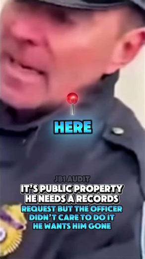 He needs his request it’s public property but the officer wont do it #shorts #policeofficers #cops