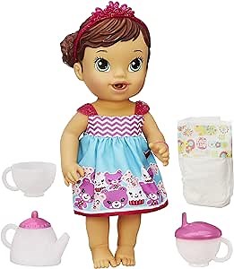 Baby Alive Lil' Sips Baby Has a Tea Party Doll (Brunette)