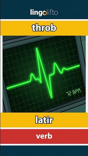 🇬🇧🇪🇸 throb - latir : learn English : aprendamos inglés : vocabulary builder