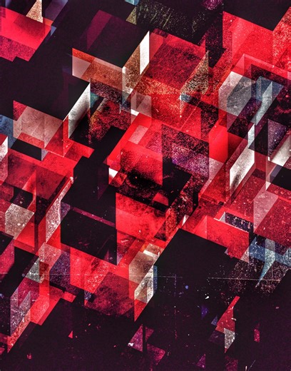 Abstract Digital Art in Red | Geometric Shapes & Textures | Modern Wall Art | Contemporary Art | Digital Download Only - Etsy