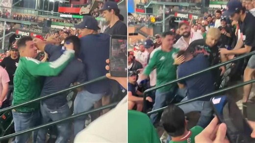 Savage brawl between USA and Mexico fans at World Baseball Classic