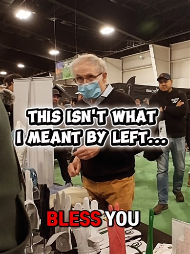 Definitely not what I meant, but you gotta roll with the punches 😅 The only left I'm focused on exists at the Golf course⬅️ ⛳ On a side note, hearing 'bless you' without sneezing was a humbling moment 😯 You love to see it when the Lefty Golf community comes out 😎 #LeftiesUnite