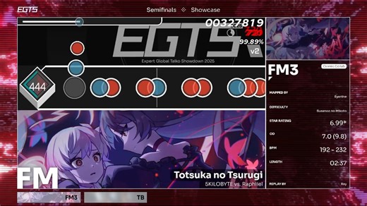 [EGTS2025]半决赛 Orzmic联动曲 FM3 5KiLOBYTE vs. Raphiiel-十拳剣