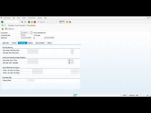Product Cost Controlling (CO-PC) in SAP - Chapter 2.1.2: Cost Centers