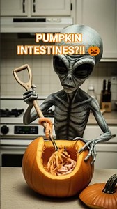 Alien Discovers Pumpkin Guts 🤮🎃 (Gone Wrong)
