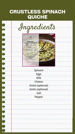 Crustless Spinach Quiche