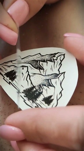 Mountain Peaks: Realistic & Waterproof Temporary Tattoo Reveal 🏔️💧#shorts #temporarytattoo #bodyart