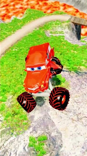 Cars vs Giant Lava Pit – BeamNG.drive #60 #beamng #car #beamngdrive #shorts