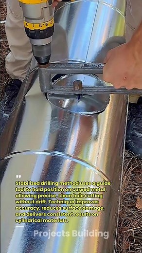 Perfect Round Hole Cut in Metal Without Slipping