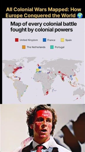 Map of every colonial battle fought by colonial powers #worldmap #colonialism #country #geography