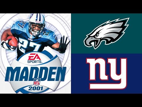 Madden NFL 2001 PS2 | 2000 NFC Divisional Playoff Rematch | Eagles at Giants