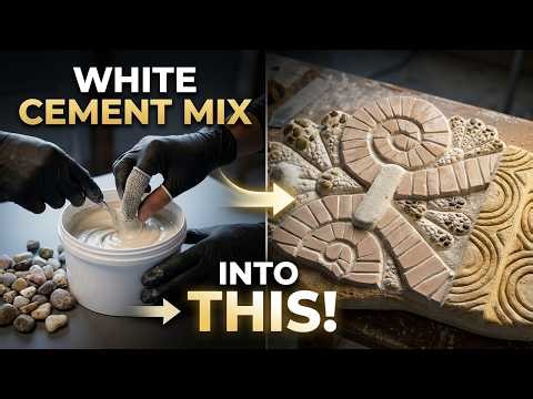 DIY Cement Mosaic Art | Turn Stone Into Beautiful Decorative Sculpture