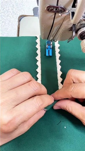 How to make a placket with lace trim #sewapasystem #sewing #sewinghacks #versatilesewin