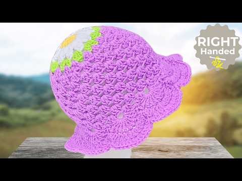 Easy Daisy Crochet Bucket Hat | Customizable Any Size Pattern!