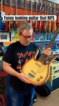 The Danelectro may be weird looking but it’s so good #guitar