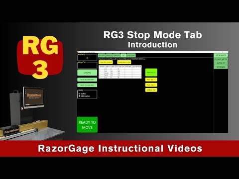 How to use Stop Mode Functions – RazorGage RG3 Saw Software