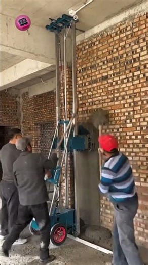 Plastering ROBOT: This Machine Coats Walls To PERFECTION In SECONDS! 🧱🤖🤯 #ConstructionTech #