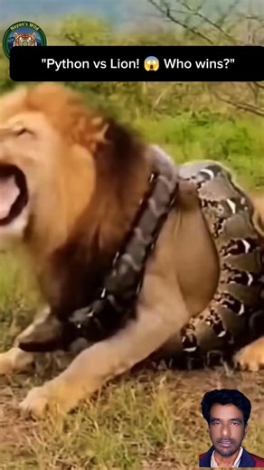 Python wraps around lion in deadly battle! 😱🦁🐍 Who will survive? Nature at its most intense! A massive python has wrapped itself around a lion. Watch as the lion desperately rolls on the ground trying to break free from the snake's deadly grip. Will the king escape? This is raw wildlife! 👇 Who do YOU think will win? Lion or snake? Comment below! 🔥 #Wildlife #NatureIsBrutal #Africa #Safari #AnimalKingdom #NatureLovers #Survival #lion #python #wildlife #nature #animals #usa | Noyon’s Wild Doc