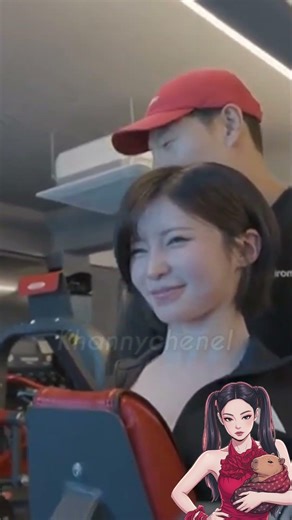 อาซะเบบี้มอนสเตอร์ถูกผู้ชายคนหนึ่งชายคนนั้นเป็นเทรนเนอร์เอามือมาจับแขนทั้งสองข้างของเธอ #kpop