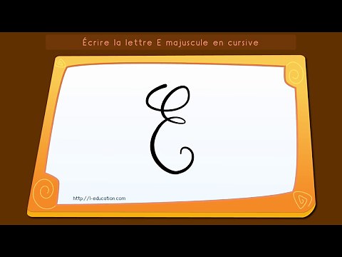 Apprendre à écrire la lettre E majuscule cursive