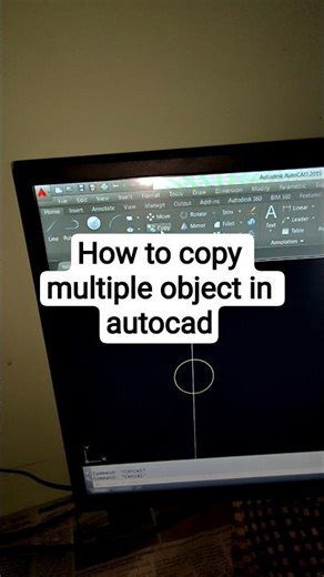 how to copy multiple object quickly for beginners #autocad #shortsfeed #shorts